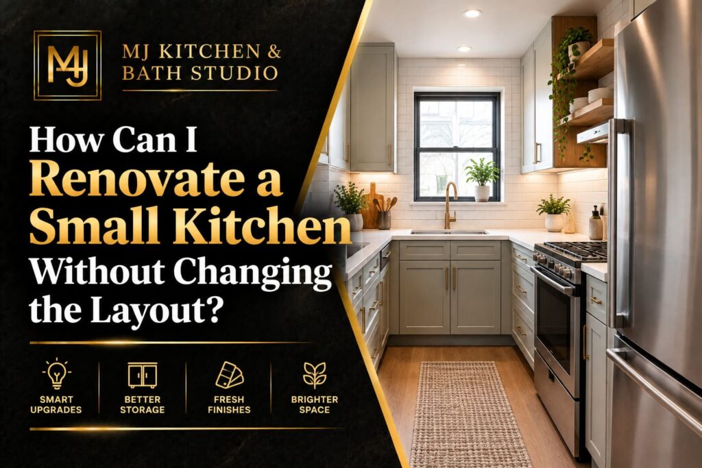 How can I renovate a small kitchen without changing the layout?
